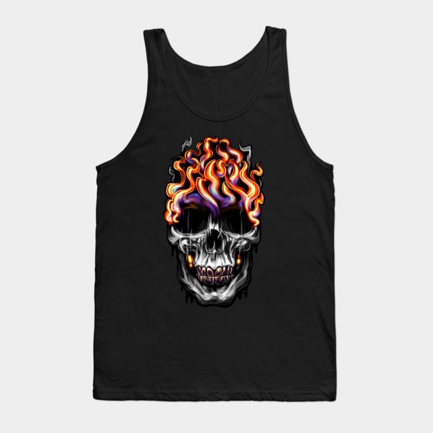 Hothead Skull Tank Top by Shawnsonart